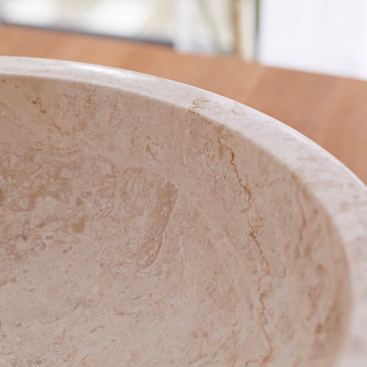 Tikamoon Waschbecken Waschbecken aus Marmor cream