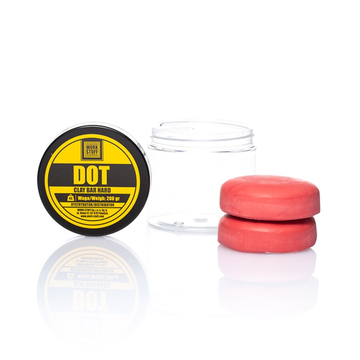 Work Stuff DOT Hard Clay Bar 200g Reinigungsknete rot