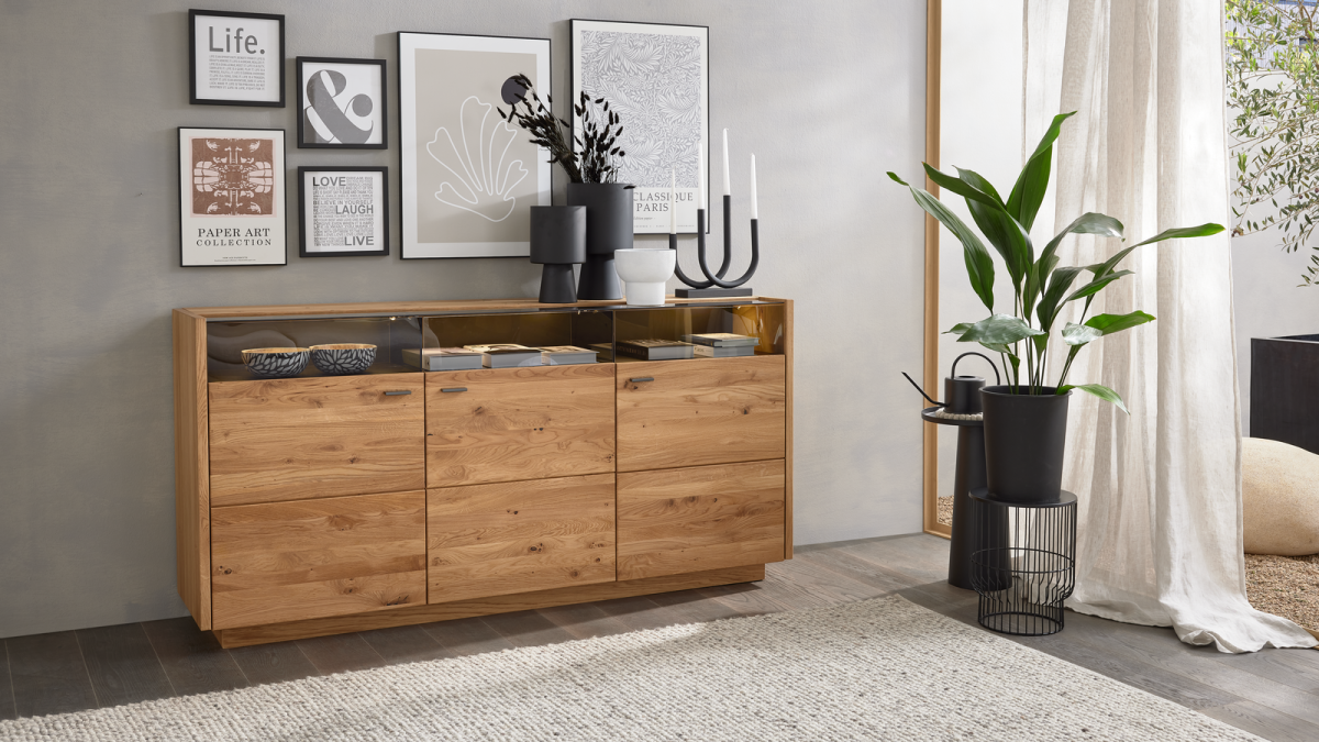 Interliving Sideboard 2027 Asteiche Lamelle massiv