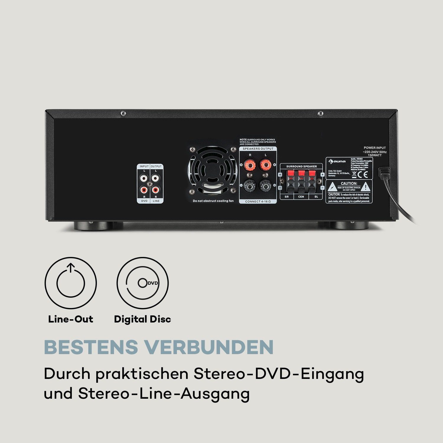 Auna AMP-3800 BT Audioverstärker