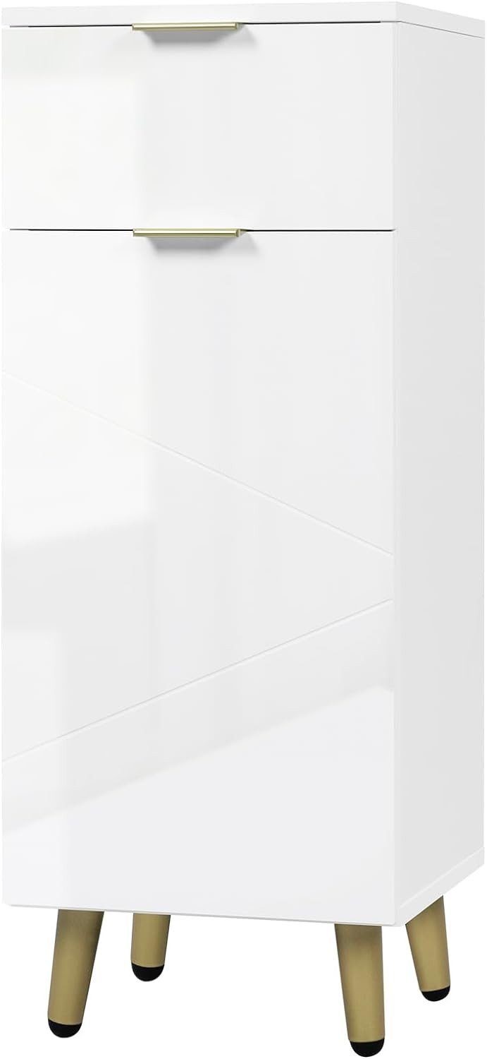 EUGAD Badkommode (1 St), Badezimmerschrank mit Schublade, 2 Ablagen, aus MDF