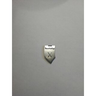 Token Bannerform Beschädigt in silber