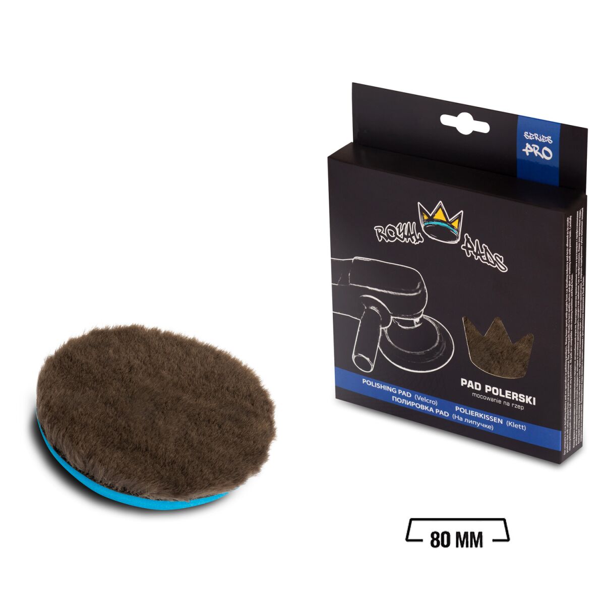Royal Pads - PRO Synthetic WoolCut Woll-Polierpad 80mm