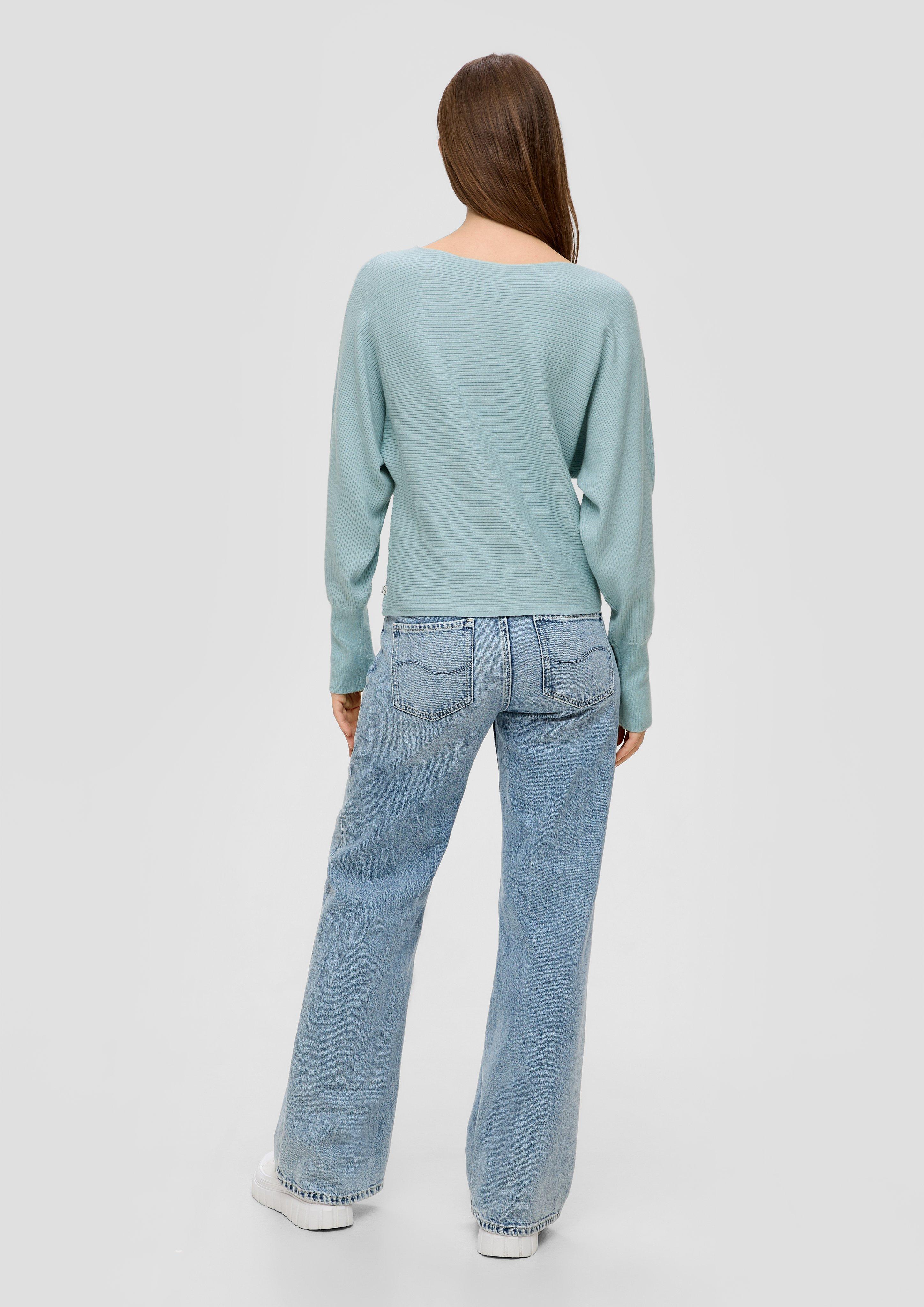 Rippstrickpulli mit Fledermausarm  2144100-6103