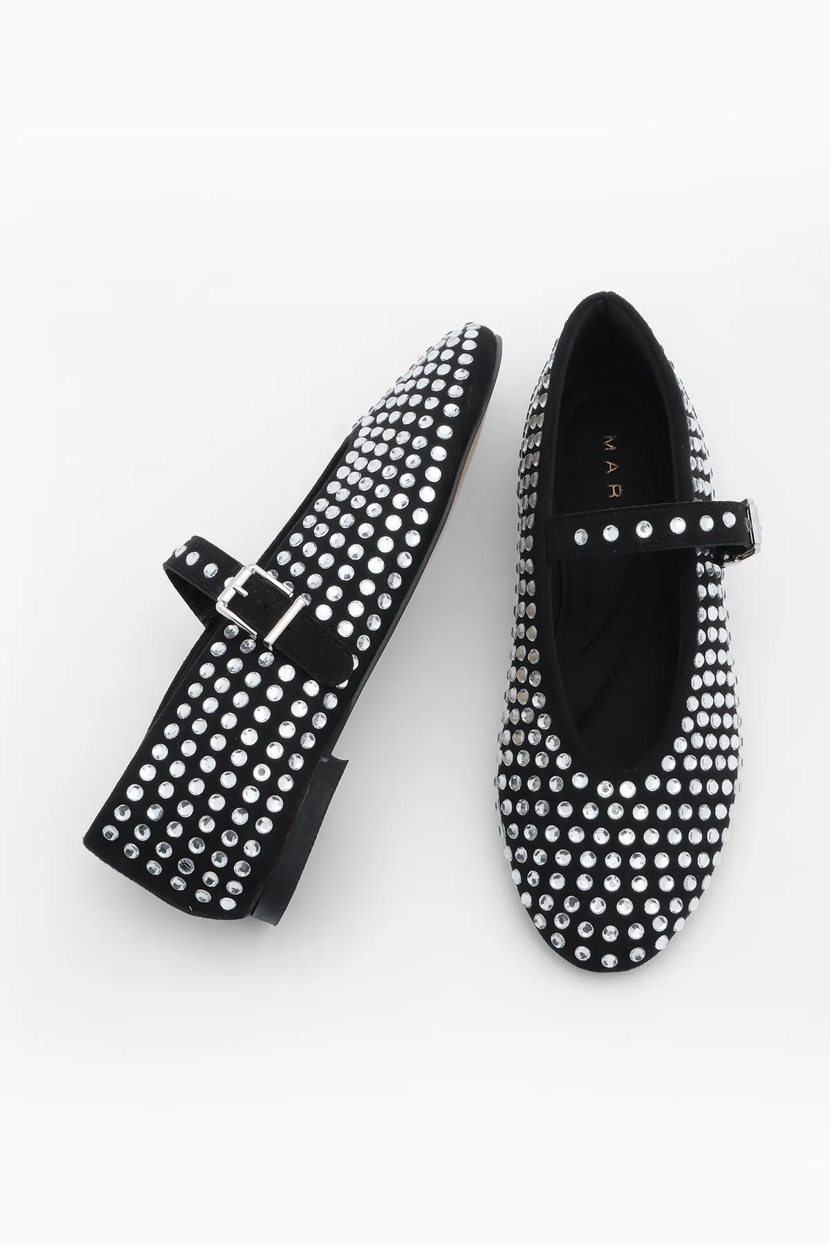 Marjin  Damen-Ballerinas „Helm Stoned“ Mary Jane Tevila Schwarz