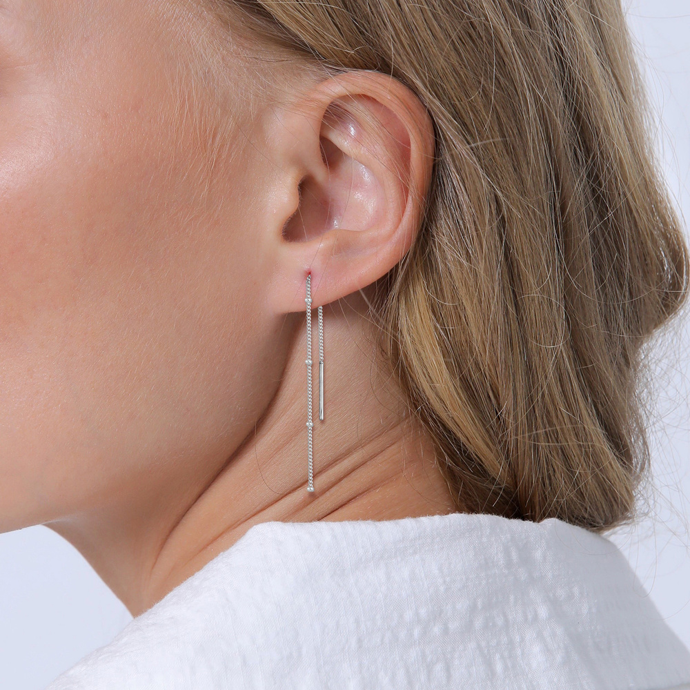 Elli Elli Boucles d'Oreilles Pendentif femme boule à tirer élégant en argent sterling  Boucles d'oreilles