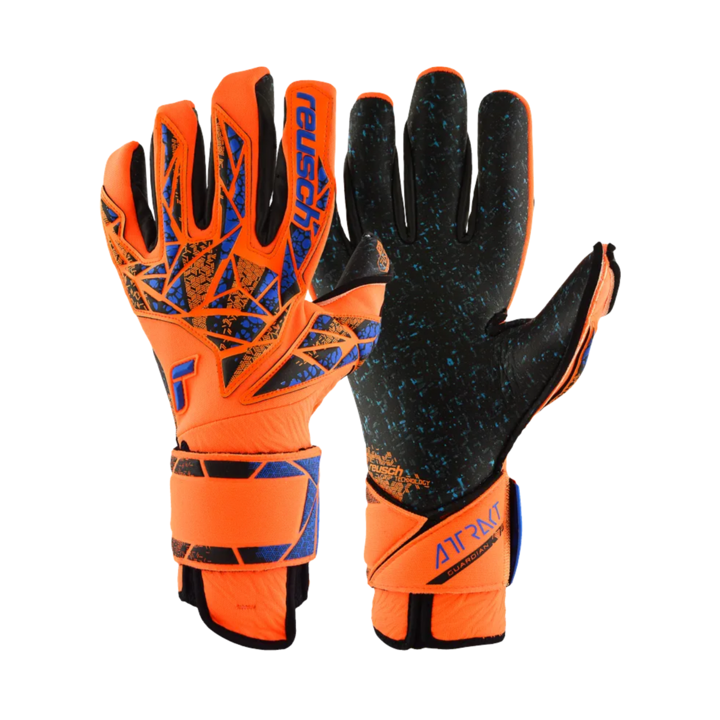 Reusch Attrakt Fusion Guardian TW-Handschuhe Orange Blau Schwarz F2211