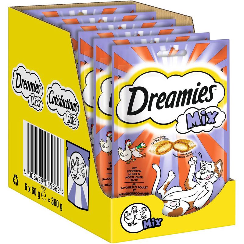 Sparpaket Dreamies Katzensnacks Mix Pack 6 x 60 g