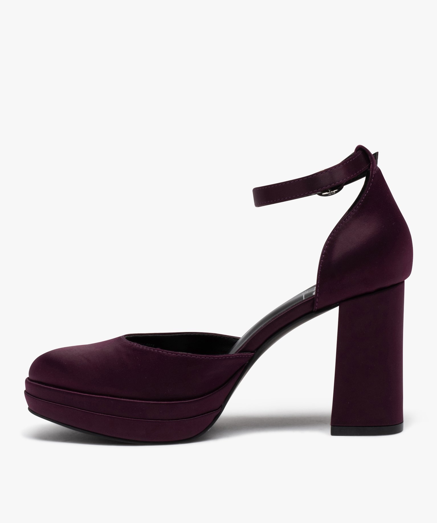Escarpin en satin avec plateforme et talon haut femme violet | GEMO