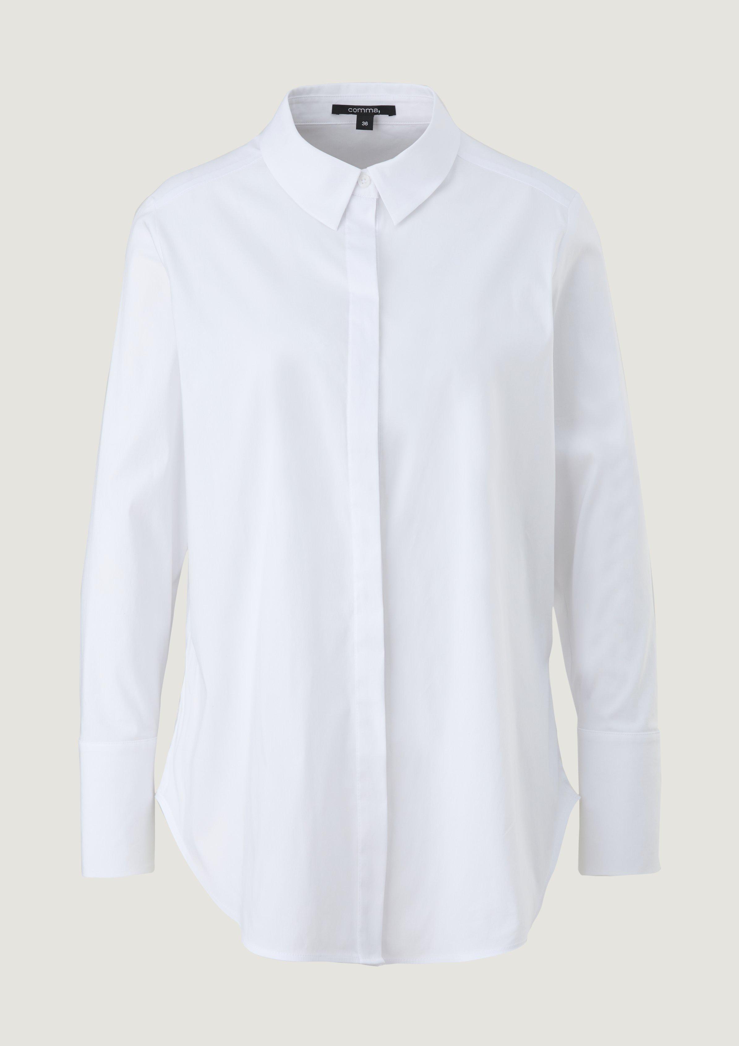 Longbluse im Loose Fit - weiß