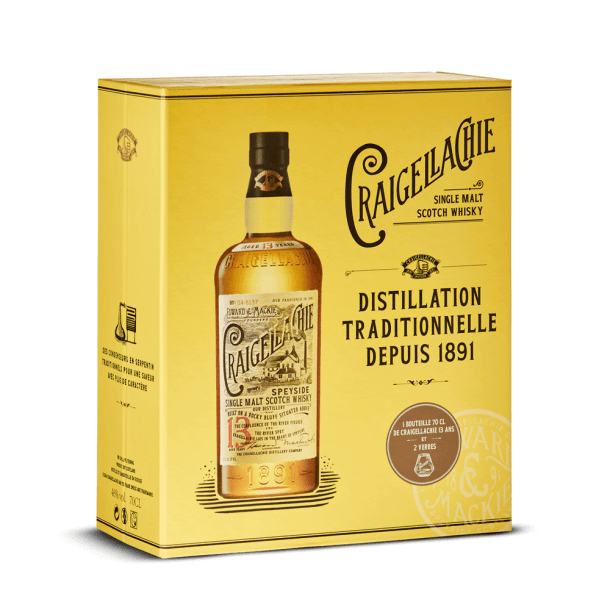 Coffret Craigellachie 13 ans 46% + 2 Verres