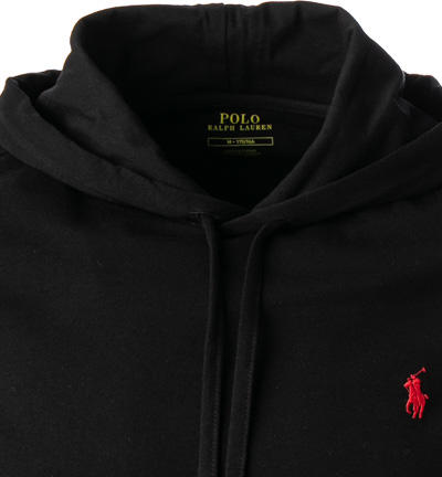 Polo Ralph Lauren, Longsleeve, Baumwolle, schwarz-rot