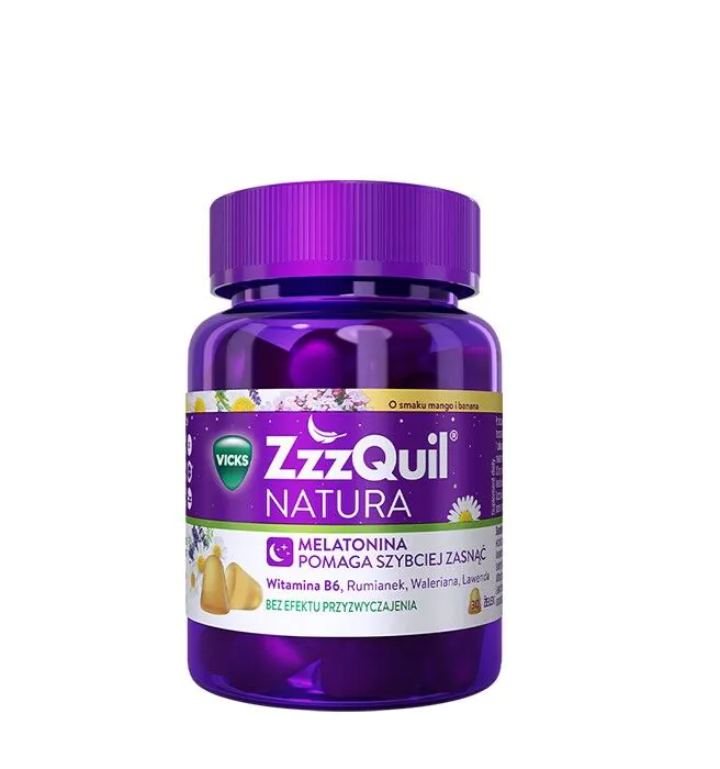 Zzzquil Natura укус манга и банане, додатак исхрани који побољшава квалитет сна, желеи