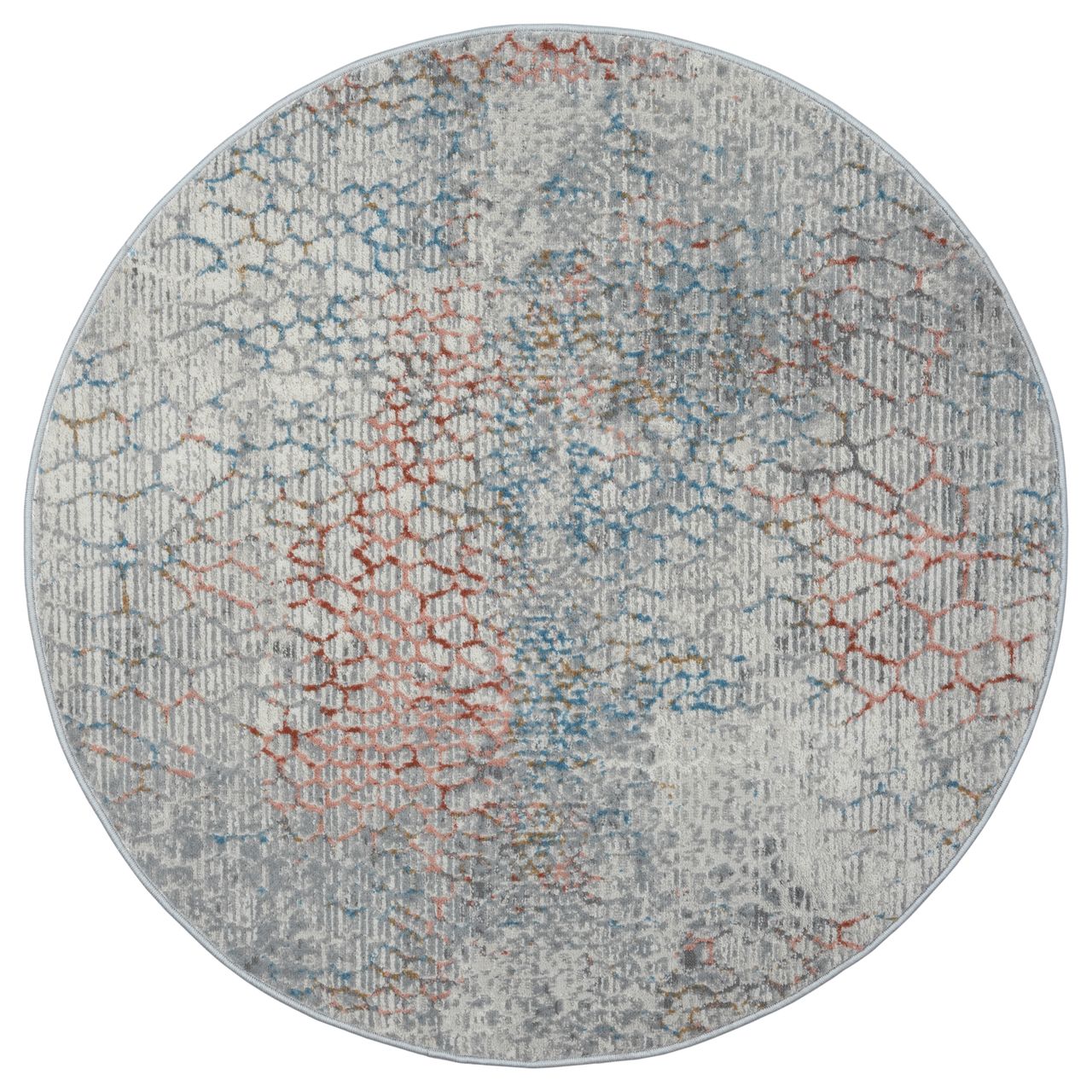 MyFlair Teppich Heather , 120cm x 120cm, Farbe Beige, rund, Florhöhe 8mm