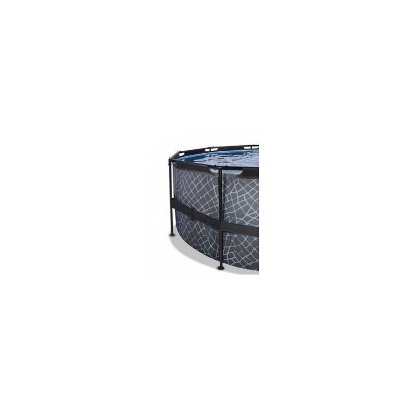 Piscine ø450cm 12v Stone Grise
