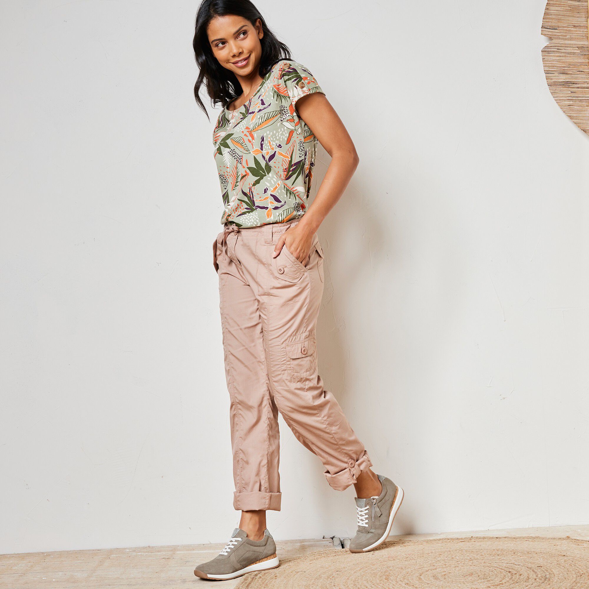 Pantalon battle retroussable