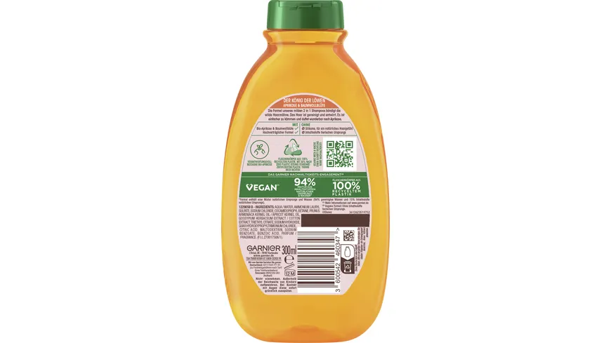 Garnier Wahre Schätze Shampoo für Kinder Aprikose und Baumwollblüte 300 ml