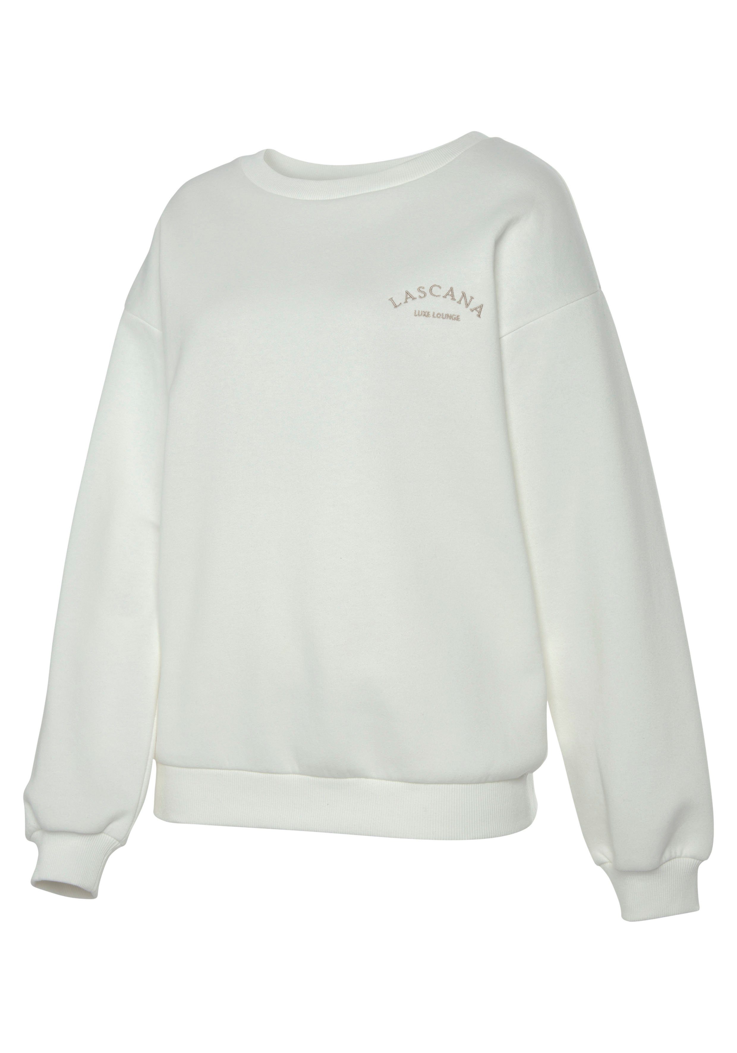 LASCANA Sweatshirt -Pullover mit weiten Ärmeln, Loungewear, Loungeanzug