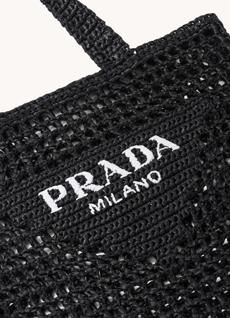 Prada raffia shopper