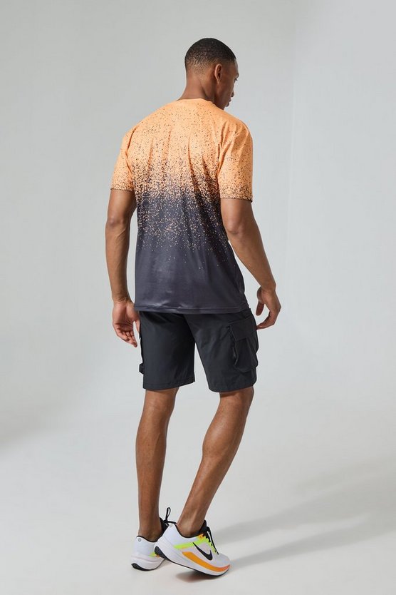 Man Active Orange Ombre T-Shirt