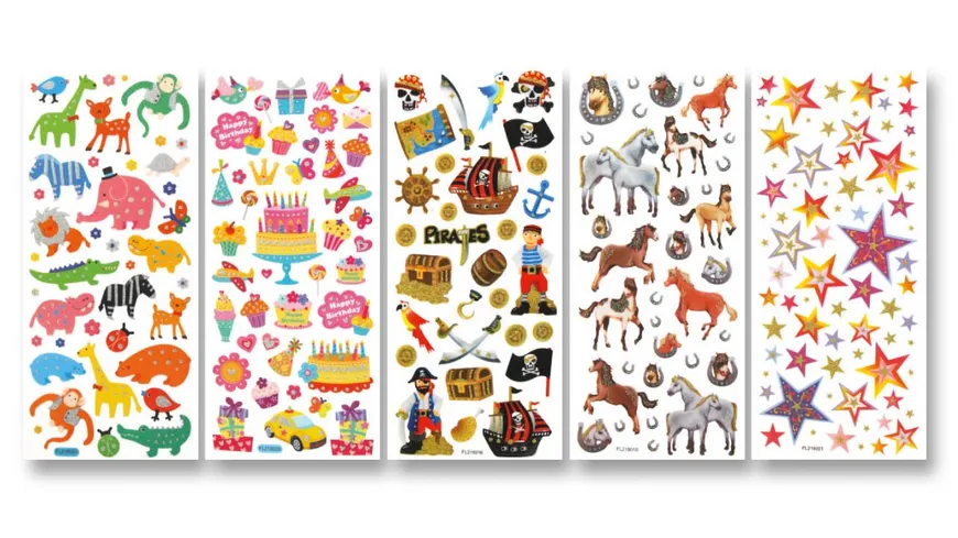 folia Glitzer-Sticker Fantasia sortiert