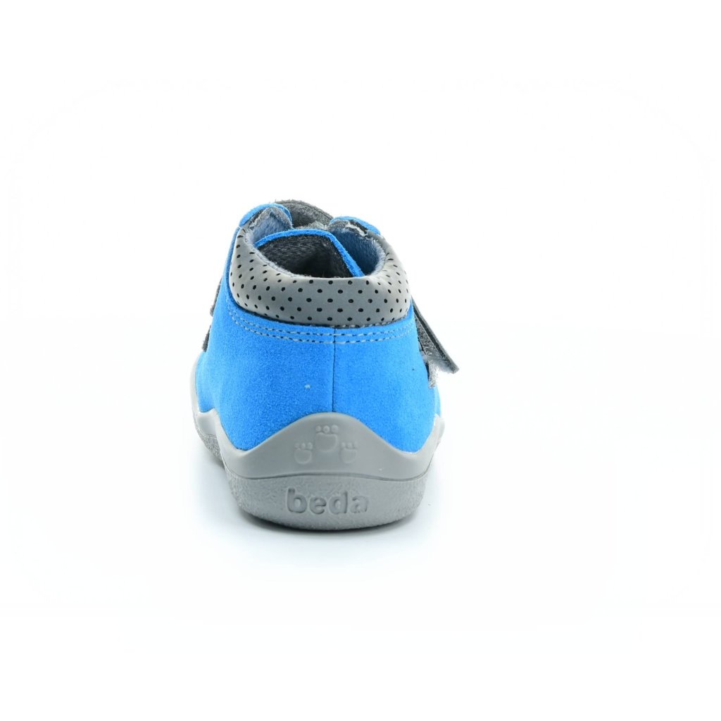 Beda Tom mit Membran (BF 0001/W/M/2) blaue Barfuß-Stiefeletten