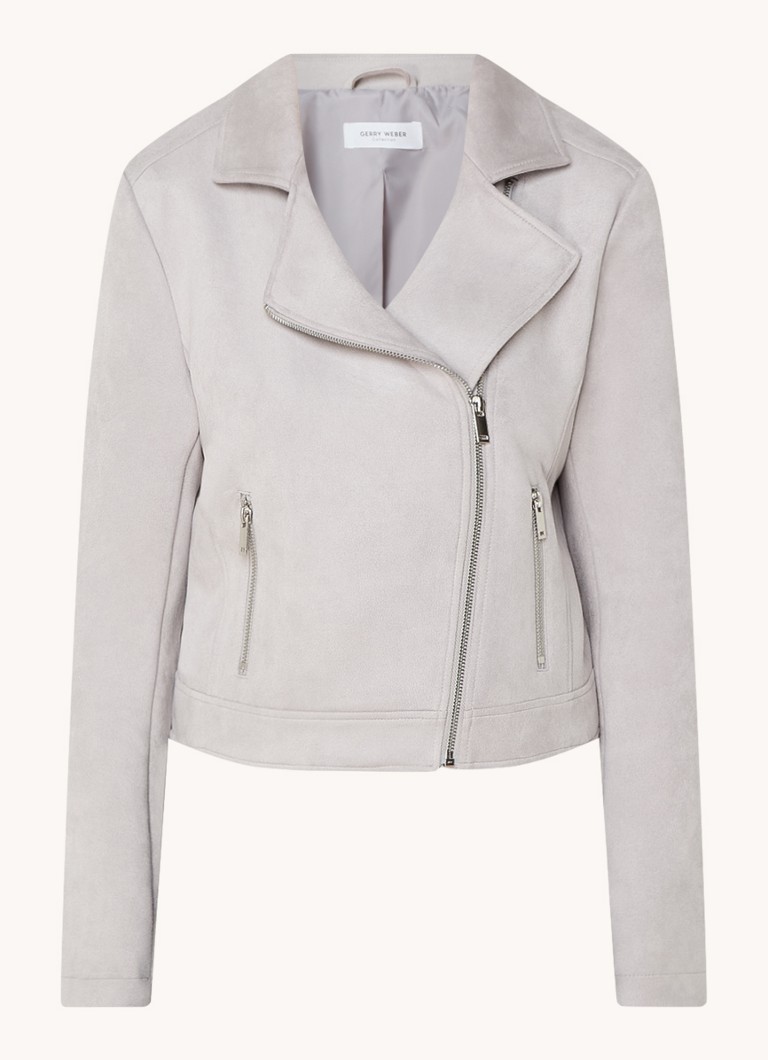 Τζάκετ μοτοσικλετιστή Gerry Weber από σουέτ με τσέπες με φερμουάρ