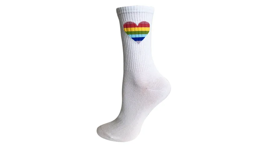 Damen Socken Crew Socks 2er-Pack mit 3D-Motiv weiß