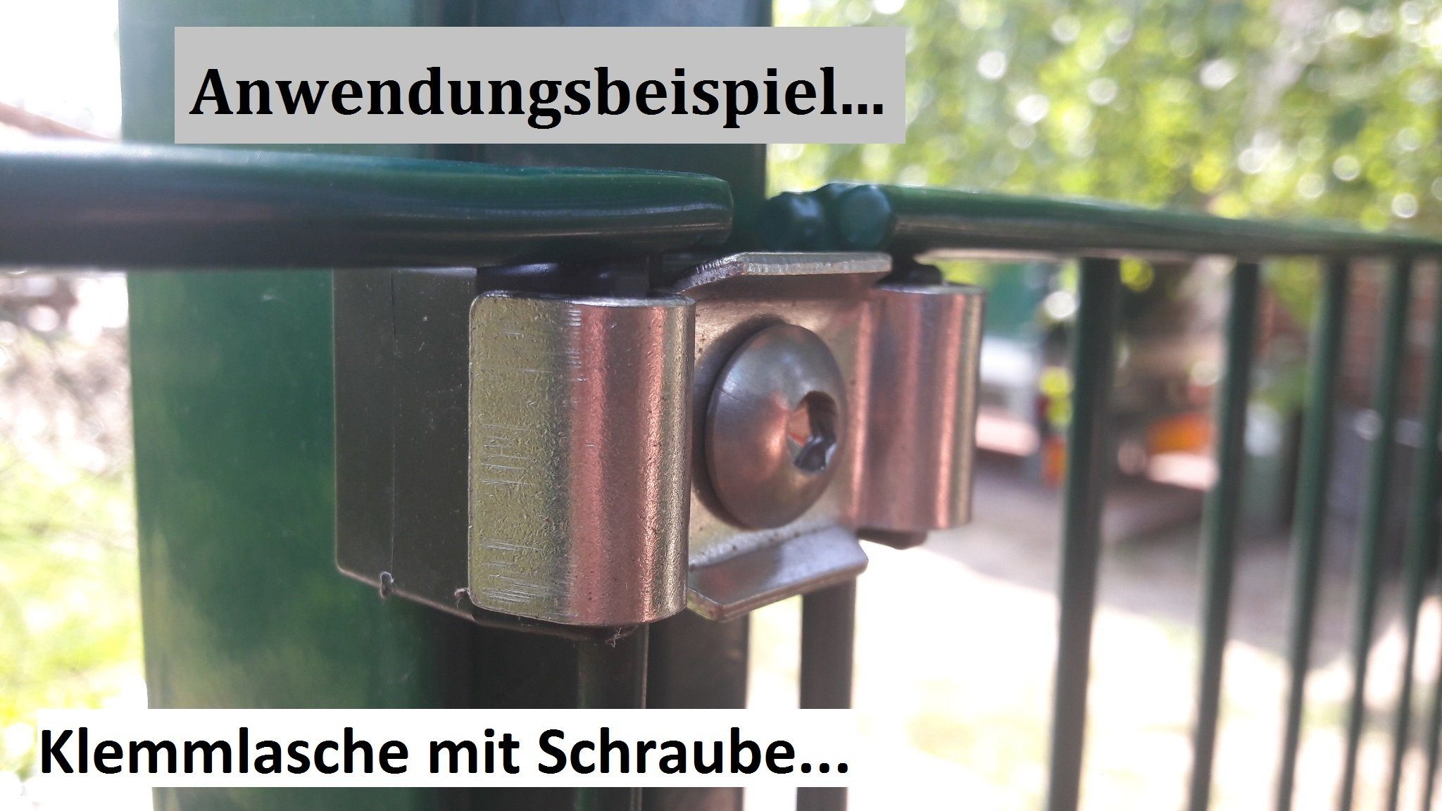 Zaun-Anhalt Doppelstabmattenzaun 20x Anthrazit Halterung Befestigung Zaun Eck Niet+Schraube+Lasche, (20-St)