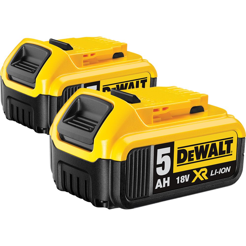 DeWalt Acessórios DCB184DUO DCB184 Duopack - 2 x baterias de íon de lítio de 18 Volts e 5,0 Ah