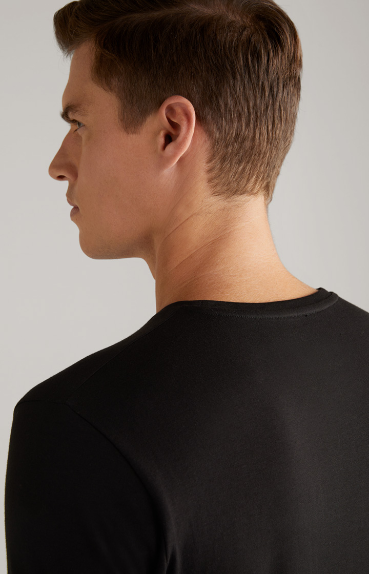 2er Pack Fine Cotton T-Shirts in Schwarz
