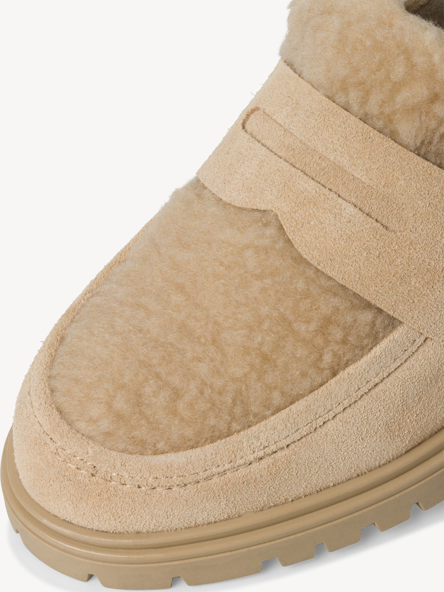 Slipper en cuir - beige