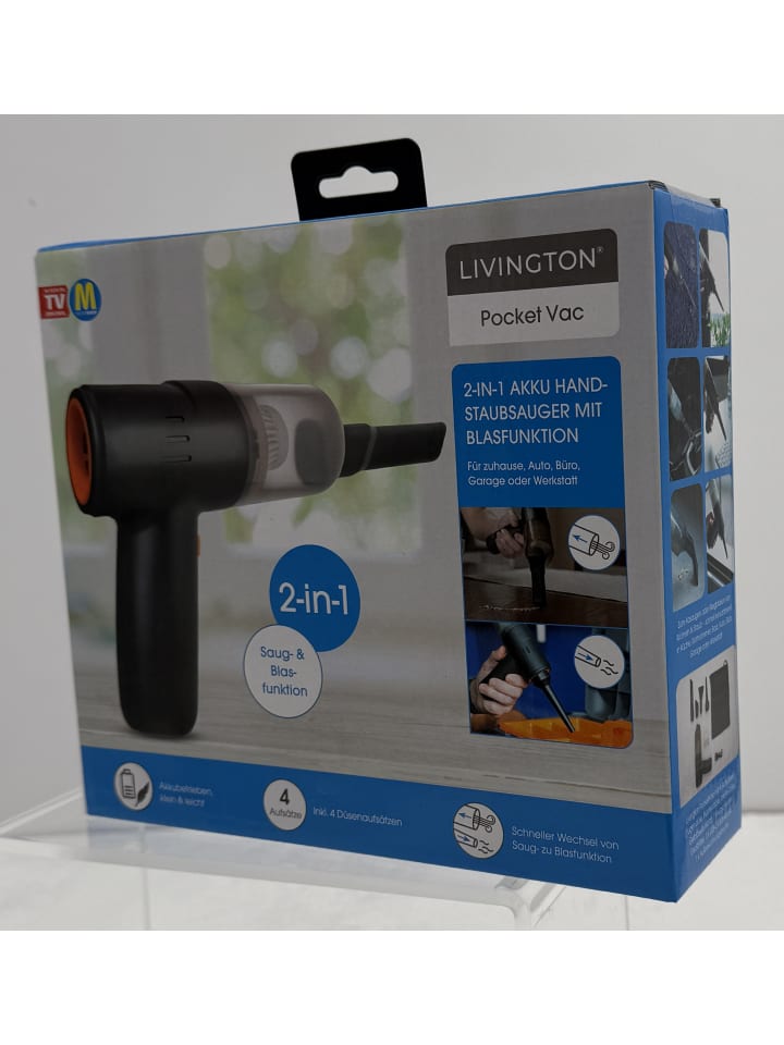 Livington Handstaubsauger PocketVac in Schwarz günstig kaufen onesize