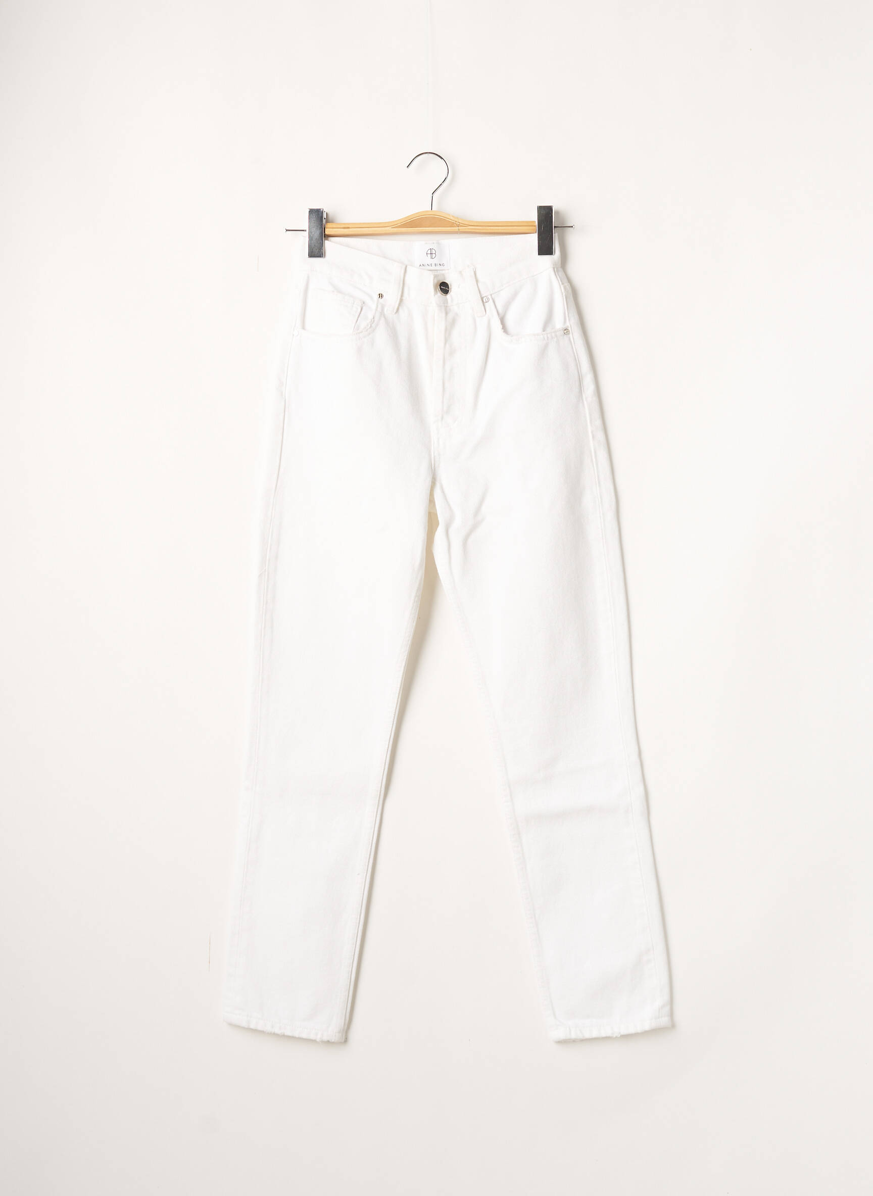 Anine Bing Jean Mom Femme couleur blanc