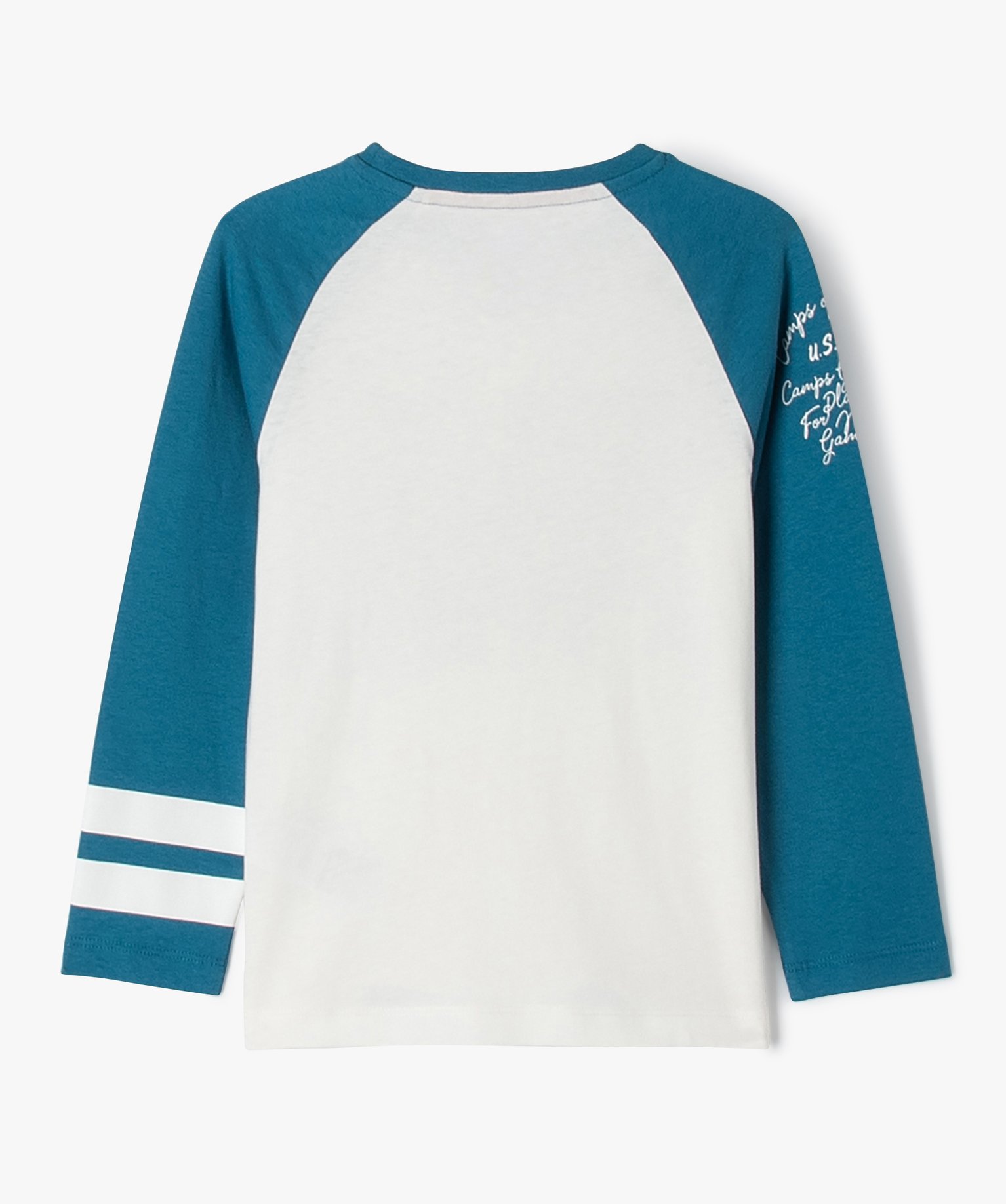 Tee-shirt à manches longues contrastantes Garçon - Camps U... ecru | GEMO