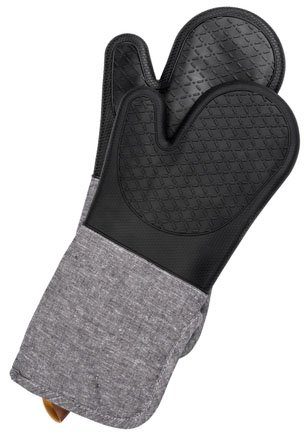 WENKO Topfhandschuhe Ada, (Set, 2-tlg), mit Baumwollinnenseite, 1 Paar, schwarz