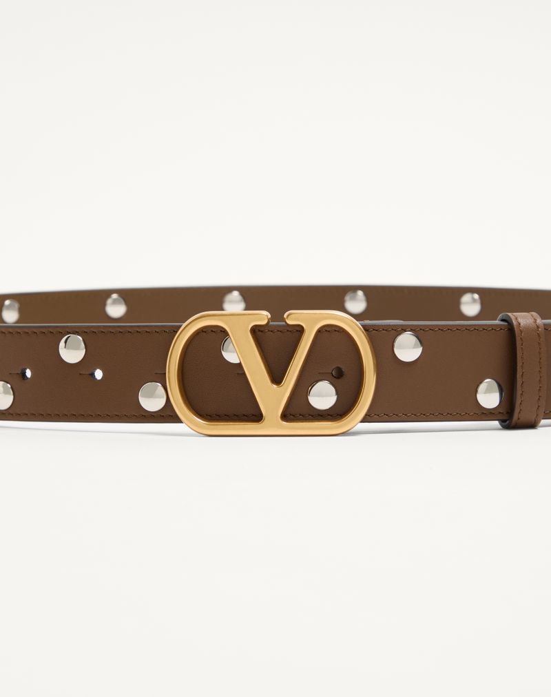 VLogo Signature Bælte i skinnende kalveskind 30 mm