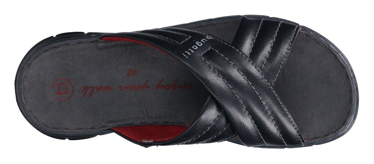 bugatti Pantolette mit Logoschriftzug, Weite G