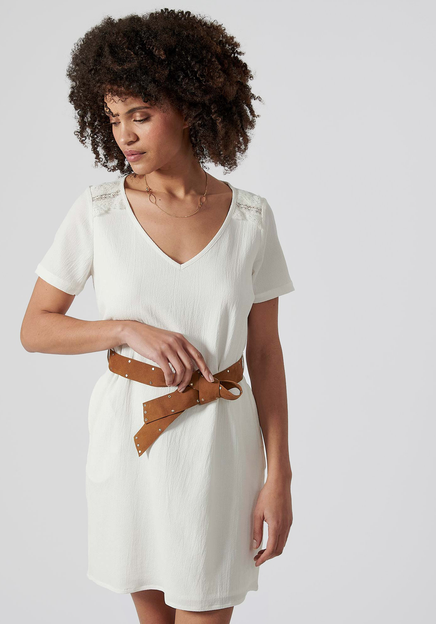 CLEO   Robe écru Femme