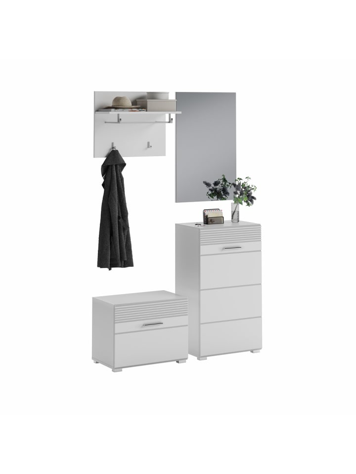 ebuy24 Garderobenaufstellung Linus Weiß 115 x 37 cm günstig kaufen onesize