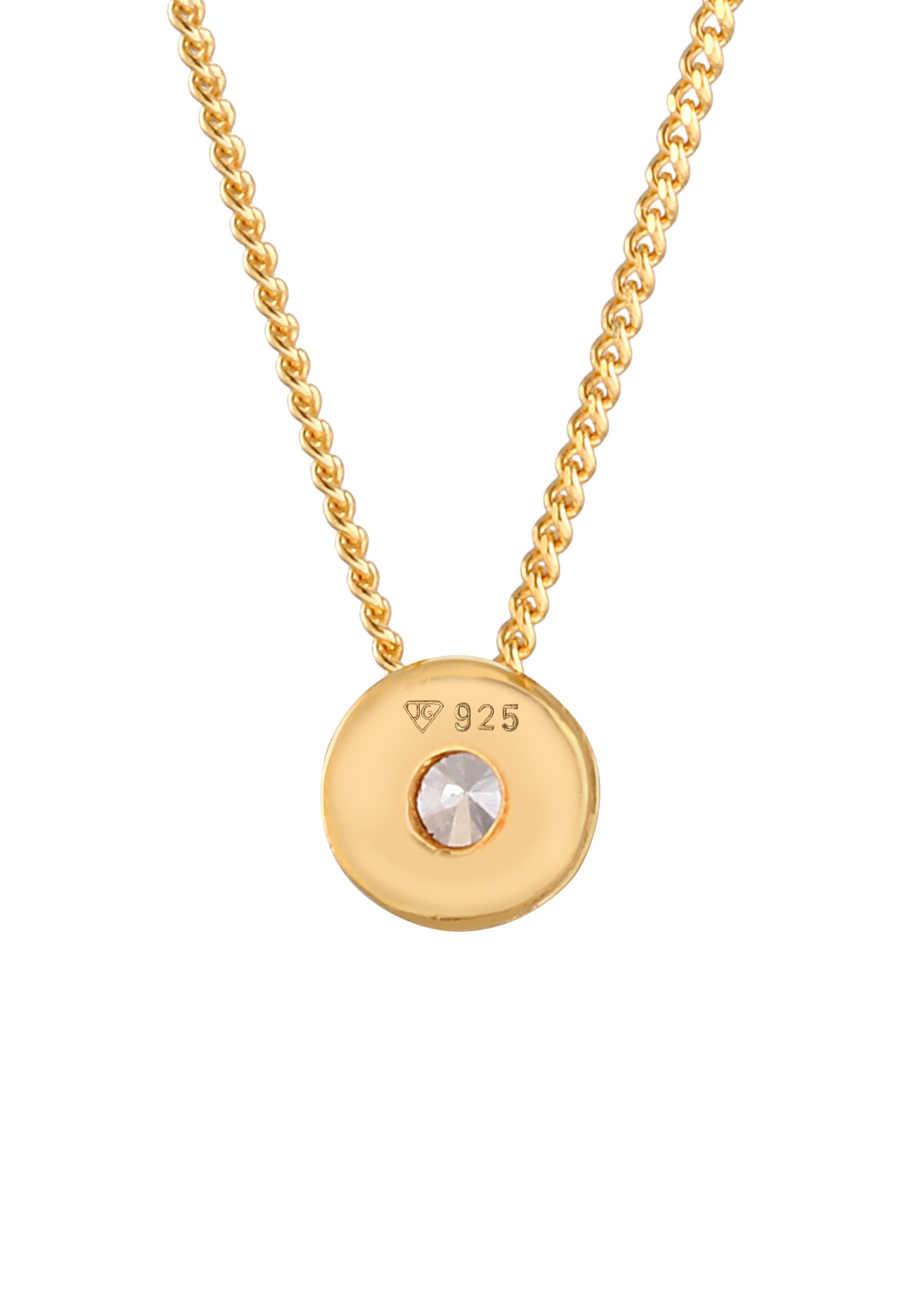 Elli DIAMONDS Elegant solitaire pendant for women with diamond (0.11 ct.) in 925 sterling silver