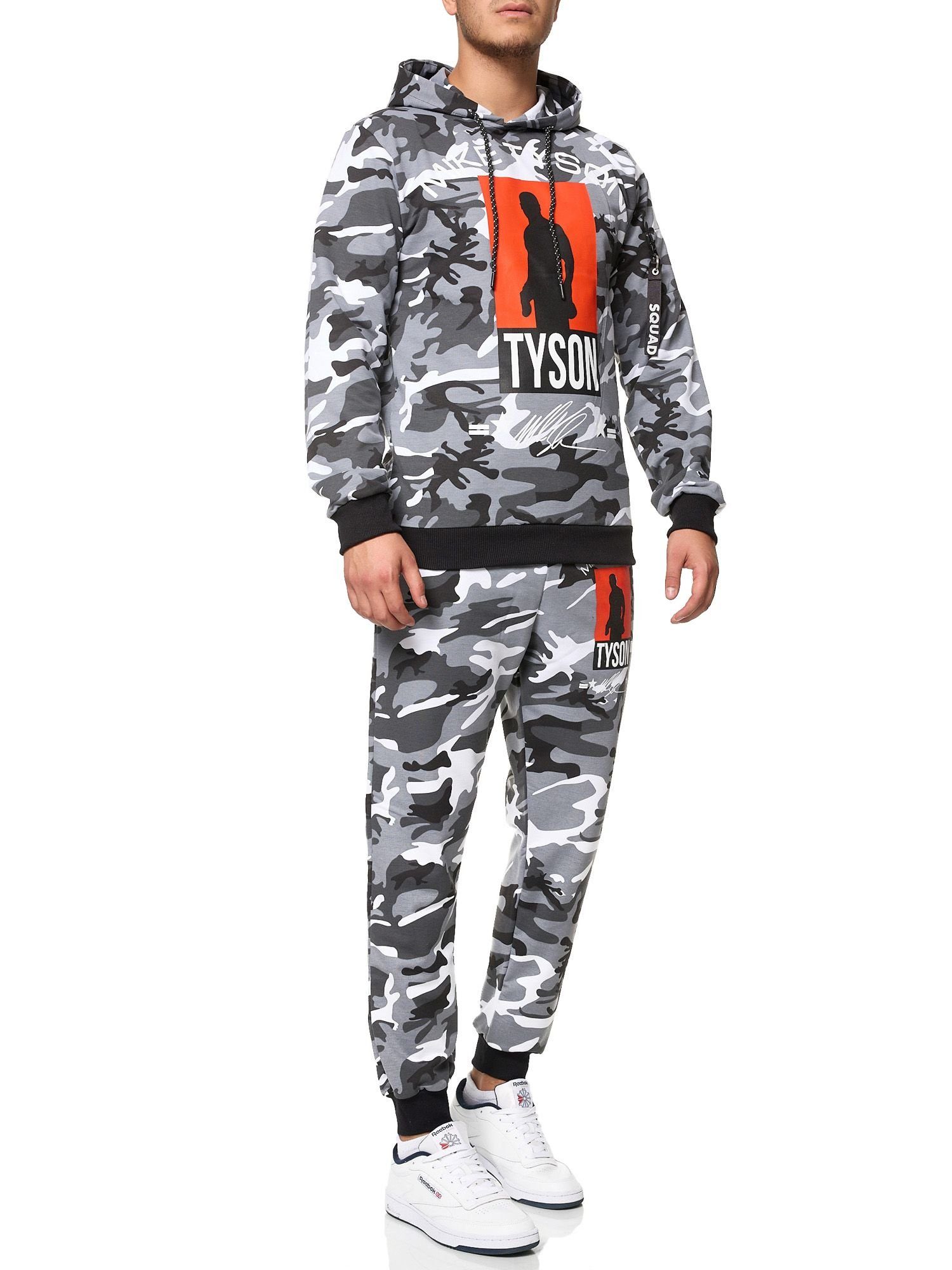 John Kayna Jogginganzug Herren Sportanzug Mike Tyson Jogginganzug Männer Trainingsanzug Box (Sportanzug Jogger Trainingsanzug), Fitness Freizeit Casual