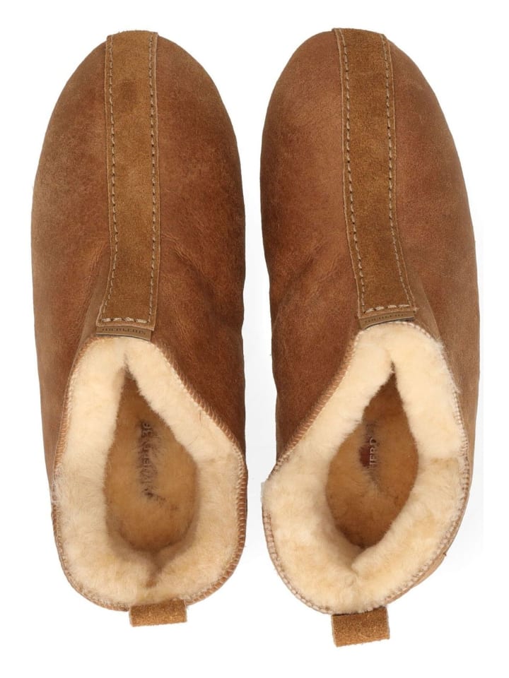 Shepherd Hausschuhe in Cognac günstig kaufen