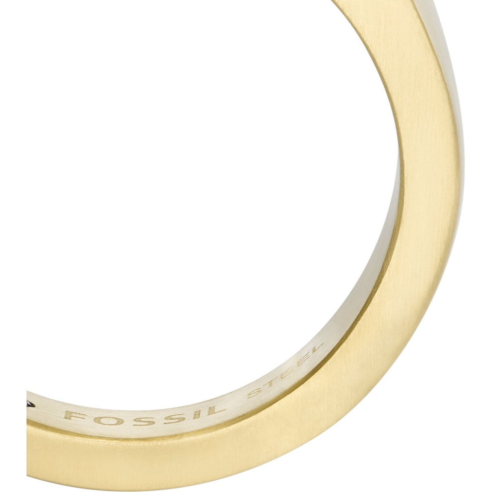 Fossil Bague en acier inoxydable Acier inoxydable or Bague