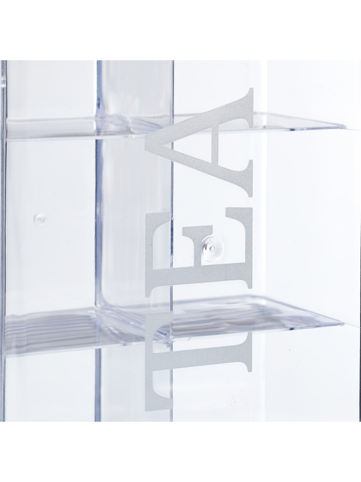 relaxdays Teebox in Transparent - (B)21,5 x (H)9 x (T)15 cm günstig kaufen onesize