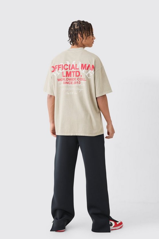 Oversize T-Shirt mit Homme Print
