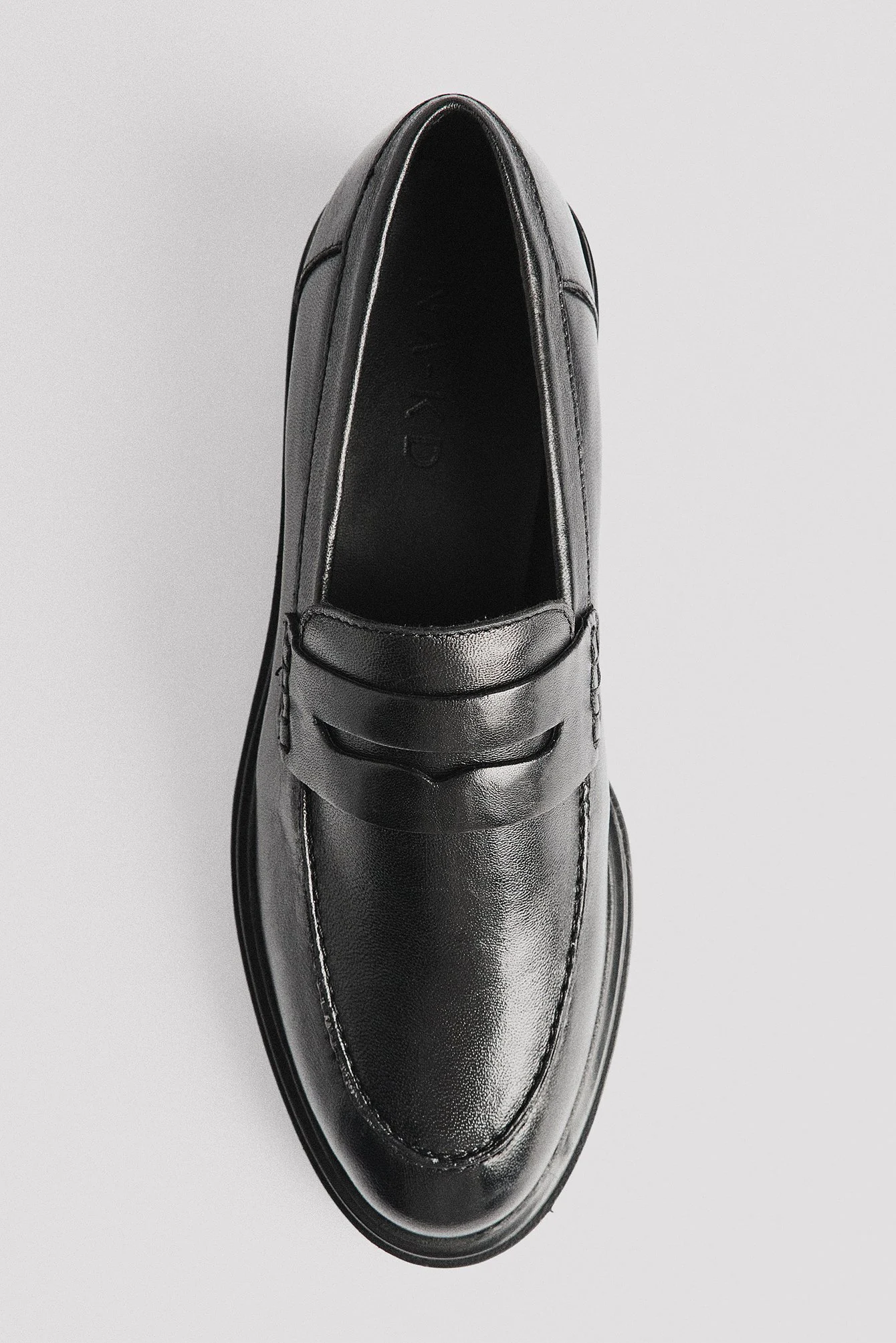 Leder-Loafers mit abgerundeter Zehe