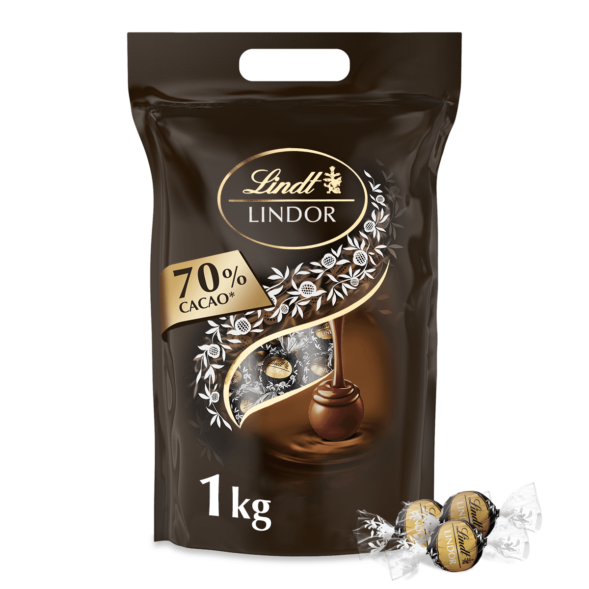 LINDOR Kugel Beutel Extra Dark 70%, 1000g