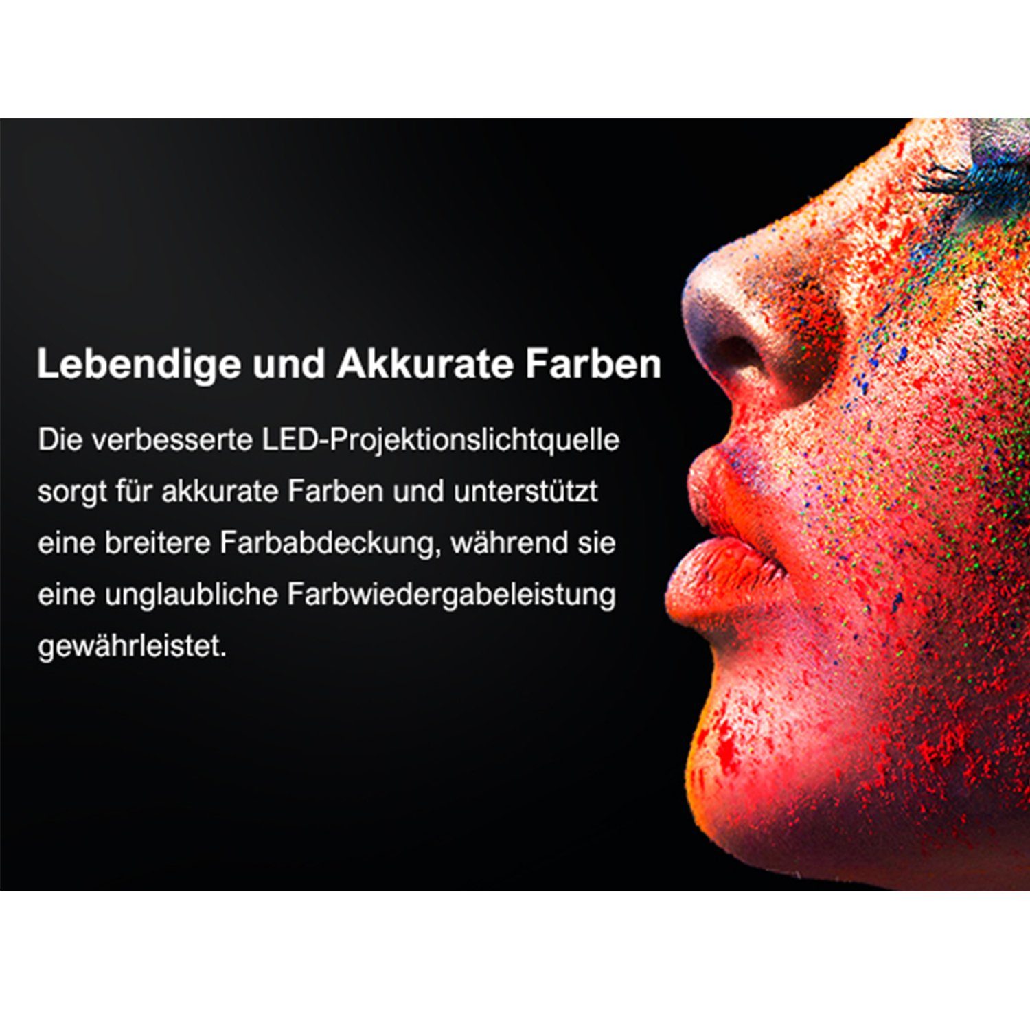 Ultimea Native 1080P Full HD LCD-Beamer (10000 lm, 10000:1, 1920 x 1080 px, 4K-Unterstützung,Bluetooth Beamer,Außenprojektor,Heimkino Beamer)