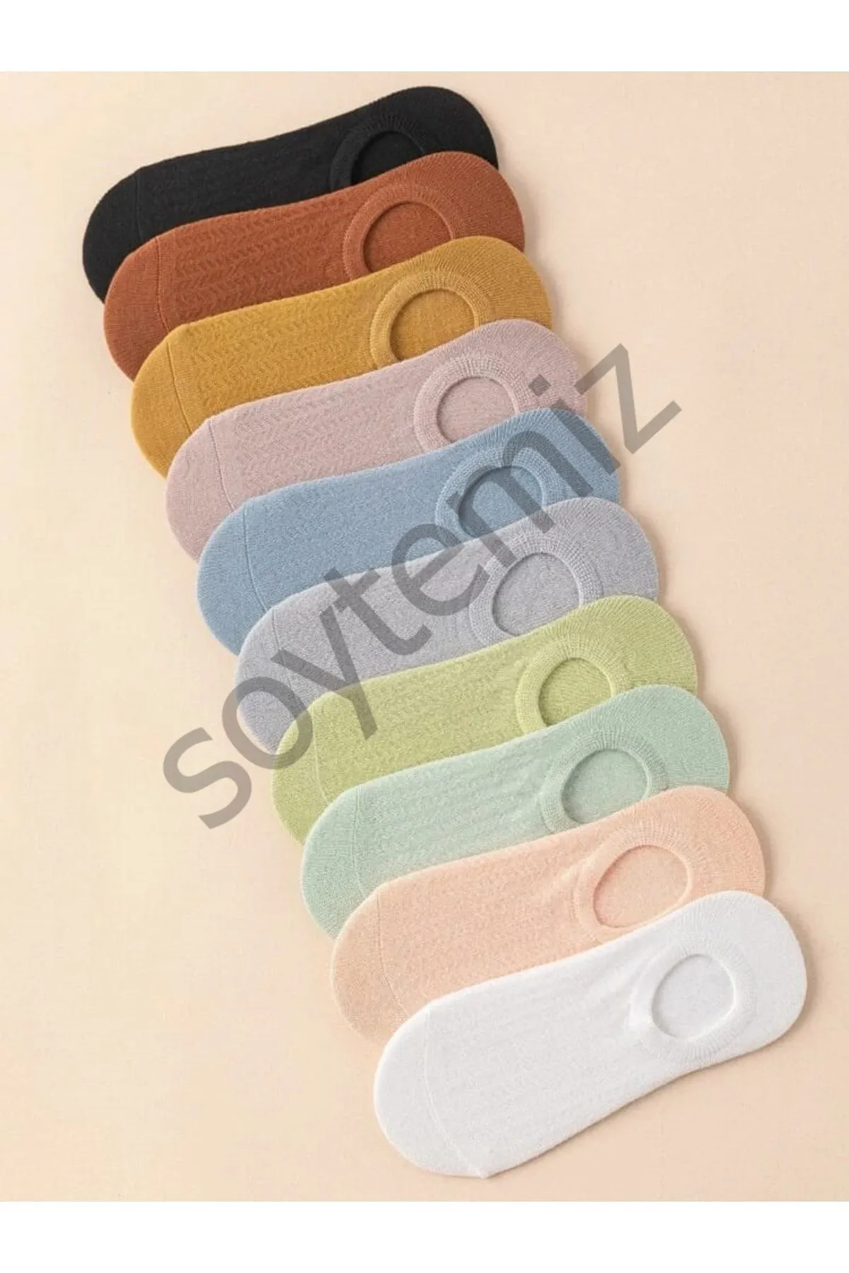 SOYTEMİZ  Unsichtbare Unisex-Sneakersocken, 8 Paar